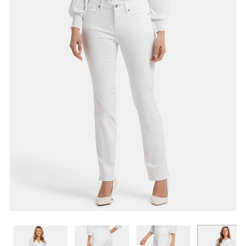 NYDJ Marilyn Straight in Optic White NWT